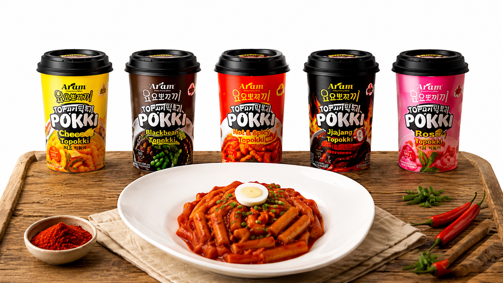 Aram Pokki Korean Instant Topokki Cup – Authentic Korean Rice Cake